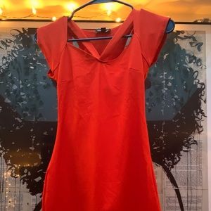 Orange cocktail dress